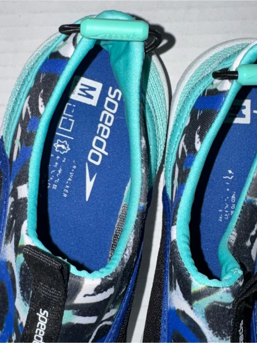 Speedo Youth Black with Blue & Teal Water Shoes
